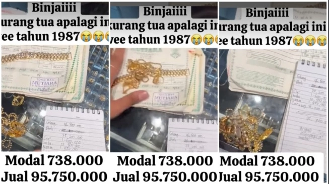 Wow! Emas Ubah Ratusan Ribu Tahun 1987 Sekarang Meledak Jadi Puluhan Juta