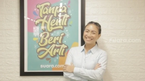 Rahayu Sarawati Djojohadikusumo saat berkunjung ke kantor Suara.com di kawasan Mega Kuningan, Jakarta Selatan, Jumat (2/2/2024). [Suara.com/Yoga]