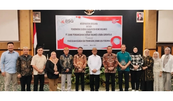 BSG dan Pemkab Bone Bolango Teken PKS Pengelolaan RKUD, Perkuat Tata Kelola Keuangan Daerah