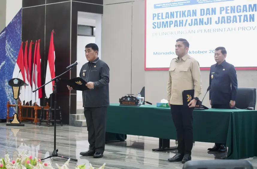 Lantik Ratusan Pejabat Fungsional, Gubernur Yulius Selvanus Dorong ASN Pegang Nilai Mapalus
