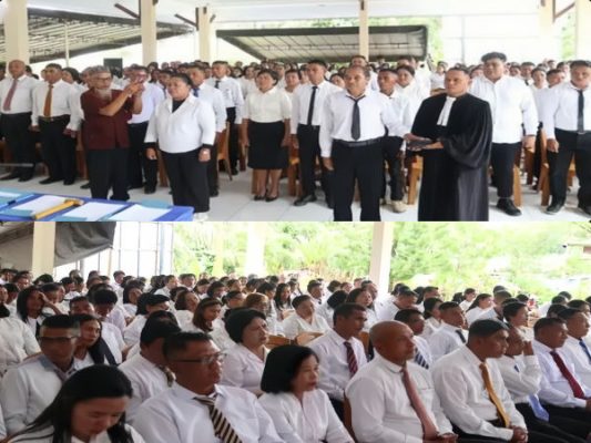 Bupati Michael Thungari Hadiri Pelantikan LKK dan Sertijab Camat Tahuna Barat