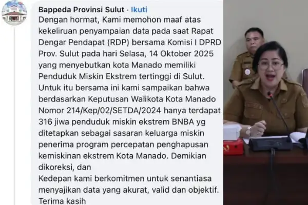 Viral! Manado Disebut Termiskin, Bappeda Sulut Langsung Minta Maaf