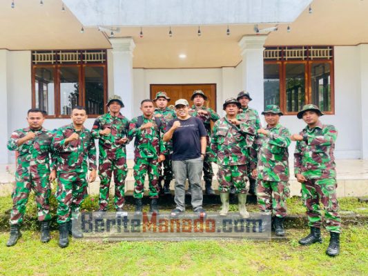Kodim 1301/Sangihe dan Umat Katolik Santa Ana Manente Wujudkan Kemanunggalan Lewat Karya Bakti