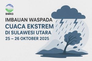 BMKG Sulut Imbau Waspada Cuaca Ekstrem 25–26 Oktober 2025