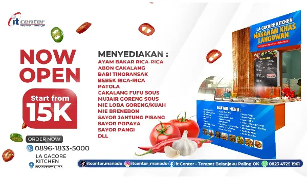 LA Gacore Kitchen Hadir di itCenter Manado, Bawa Cita Rasa Otentik Khas Langowan