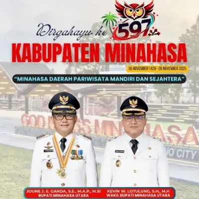 Pemkab Minahasa Utara Ucapkan Selamat HUT ke-597 untuk Kabupaten Minahasa