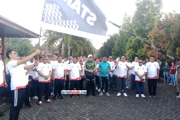 Rangkaian HUT ke-22 Minut Dibuka, Joune Ganda Pimpin Jalan Sehat