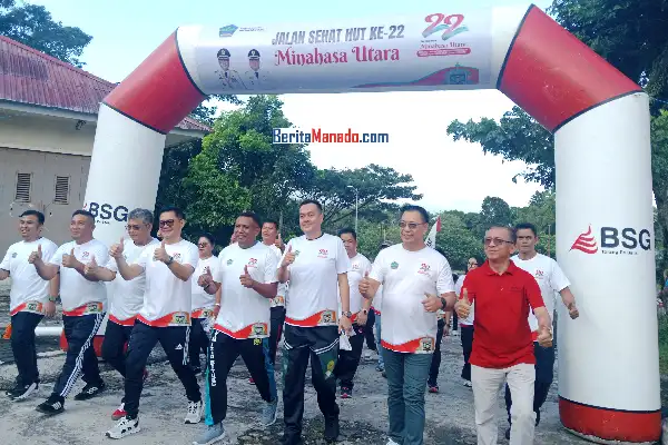 Rangkaian HUT ke-22 Minut Dibuka, Joune Ganda Pimpin Jalan Sehat