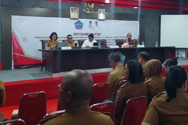 BKAD Minut Sosialisasikan Pedoman APBD 2026, Novly Wowiling Tegaskan Fokus Ekonomi Jadi Prioritas Joune - Kevin