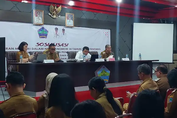 BKAD Minut Sosialisasikan Pedoman APBD 2026, Novly Wowiling Tegaskan Fokus Ekonomi Jadi Prioritas Joune - Kevin