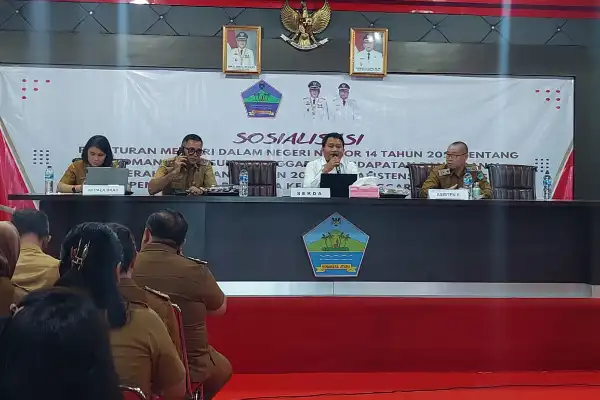BKAD Minut Sosialisasikan Pedoman APBD 2026, Novly Wowiling Tegaskan Fokus Ekonomi Jadi Prioritas Joune - Kevin