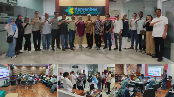 Transisi Sistem Klaim JKN: Tim Global Budget dan Stafsus Menkes Tinjau Kesiapan RSUP Kandou