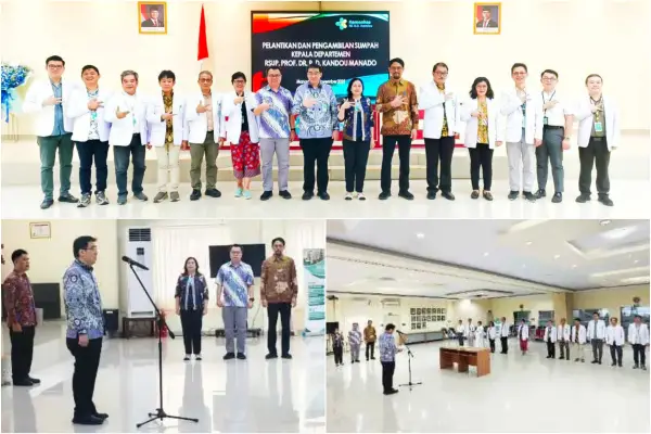 Wajah Baru Manajemen RSUP Kandou: Ini Daftar 13 Kepala Departemen yang Baru Dilantik