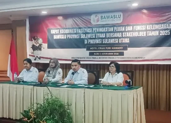 Bawaslu Sulut Gelar Rakor Peningkatan Peran dan Fungsi Kelembagaan, Aldrin Christian Sampaikan Hal Penting ini