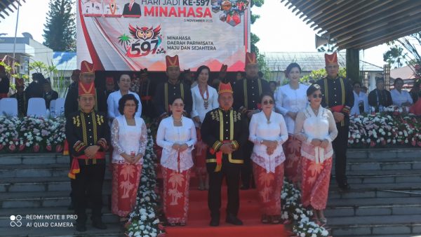 Hari Jadi ke-597 Minahasa, Robby Dondokambey Pimpin Upacara di Lapangan Sam Ratulangi