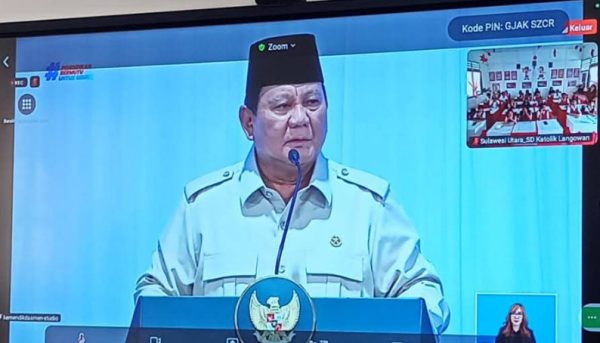 Siswa SD Katolik Santa Monica Langowan Tatap Muka dengan Presiden Prabowo Subianto