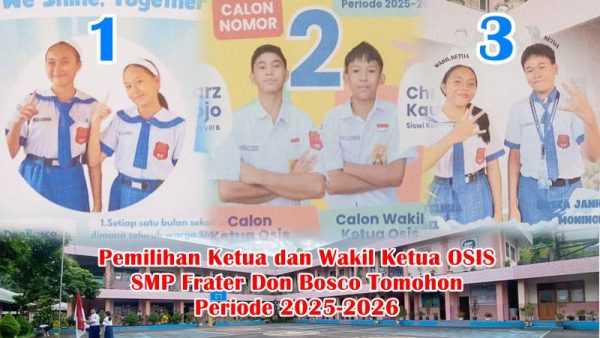 Tiga Paslon Pengurus OSIS SMP Frater Don Bosco Tomohon Paparkan Visi dan Misi 8 Tiga Paslon Pengurus OSIS SMP Frater Don Bosco Tomohon Paparkan Visi dan Misi