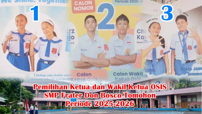 Tiga Paslon Pengurus OSIS SMP Frater Don Bosco Tomohon Paparkan Visi dan Misi