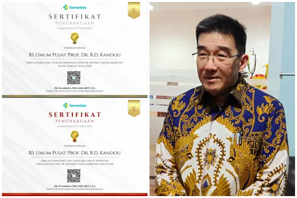 RSUP Kandou Manado Borong Dua Penghargaan Kemenkes, "Benteng" Hadapi Infeksi Emerging di Indonesia Timur
