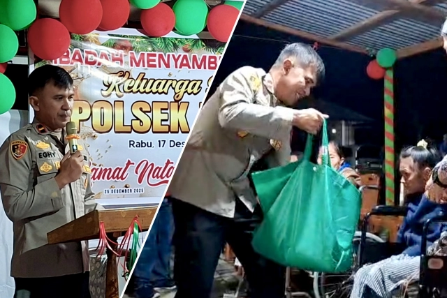 Jelang Natal di Polsek Kakas, Saat Polisi Berbagi Kasih dengan Kaum Disabilitas