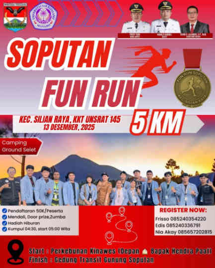 WEEKEND SEHAT! 'Soputan Fun Running' Ajak Warga Jadi Bugar Lewat Lari 5KM Sambil Menikmati Pesona Alam