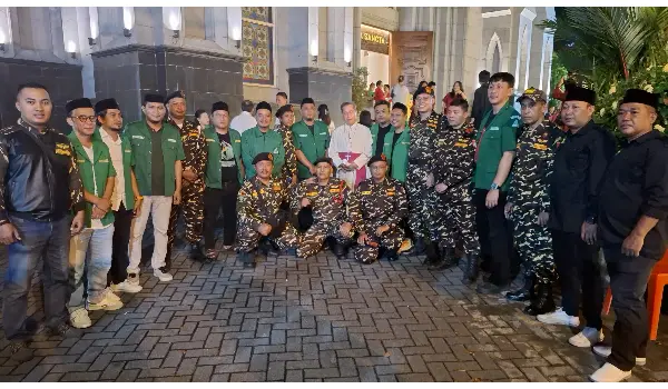 Toleransi di Sulut Solid, GP Ansor Bantu Pengamanan Misa Natal