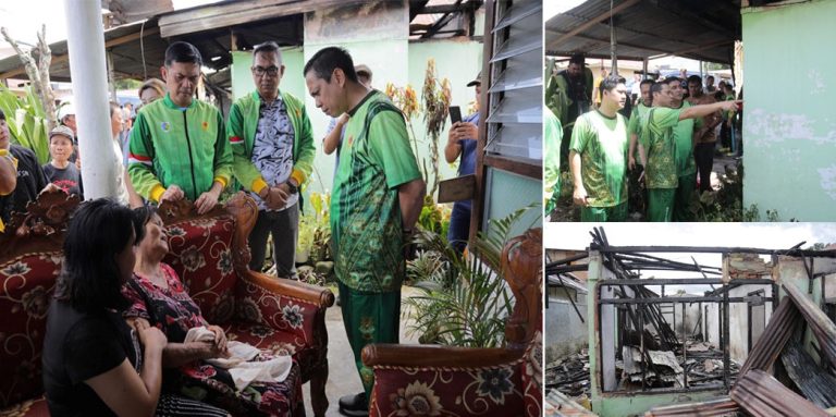Didampingi Wawali, Weny Serahkan Bantuan Kepada Keluarga Korban Kebakaran