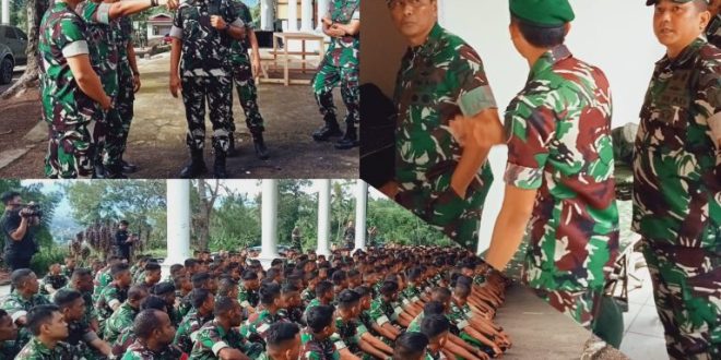 Brigjen TNI Yustinus Nono Yulianto,Melakukan Kunjungan Kerja Ke Yon TP 868/BS Di Kotamobagu