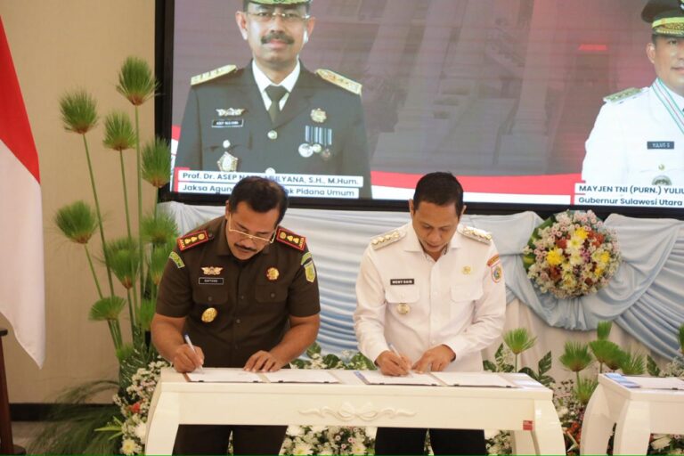 Pemkot Kotamobagu menandatangani perjanjian Kerjasama Penerapan Pidana Sosial