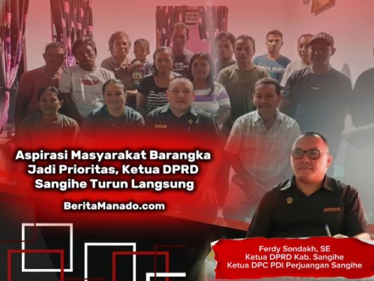 Aspirasi Masyarakat Barangka Jadi Prioritas, Ketua DPRD Sangihe Turun Langsung