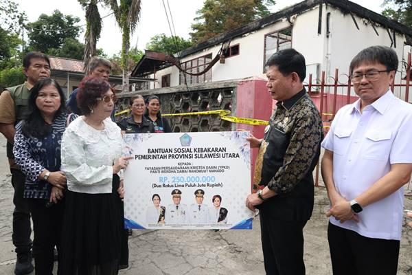 Pascakebakaran, Pemprov Sulut Kucurkan Rp250 Juta untuk Panti Werdha Damai Manado