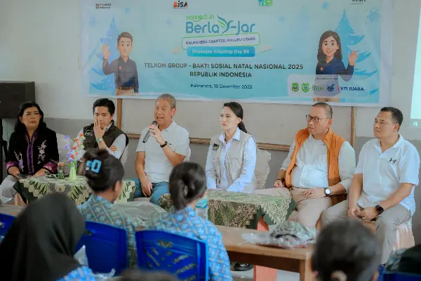 Natal Nasional 2025, Telkom Dorong Pendidikan Digital Lewat Relawan Mengajar di Halmahera Barat