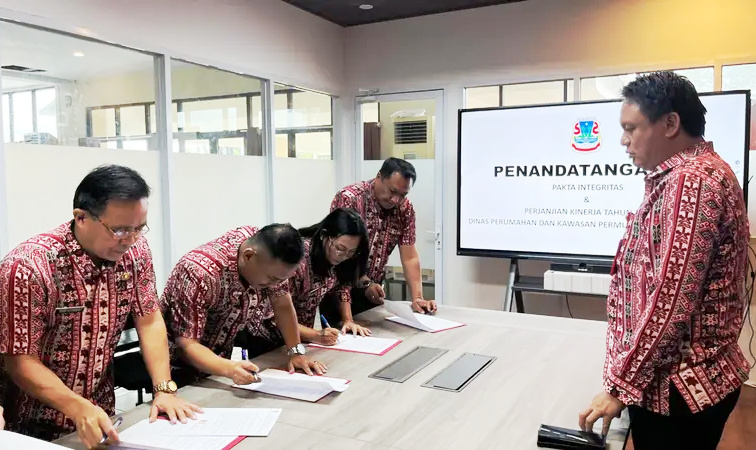 Dinas Perkim Manado Teken Pakta Integritas, Tegaskan Komitmen Kinerja dan Pelayanan 2026
