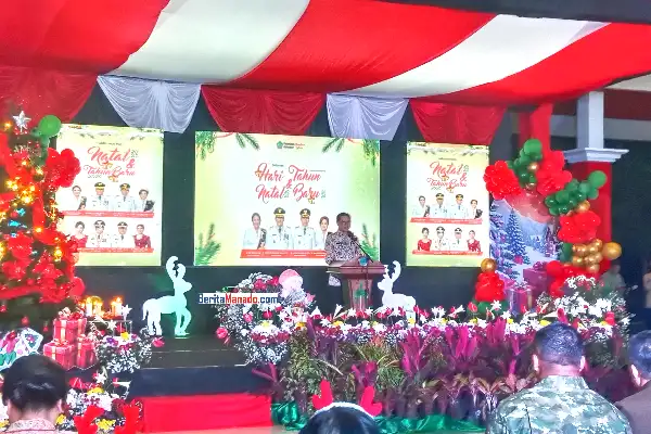 Perayaan Natal Pemkab Minahasa Utara, Joune Ganda Tekankan Kerukunan dan Optimisme Bangun Daerah