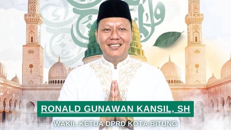 Wakil Ketua DPRD Bitung Ronald Gunawan Kansil Sampaikan Ucapan Selamat Isra Mi'raj Nabi Muhammad SAW 1447 H