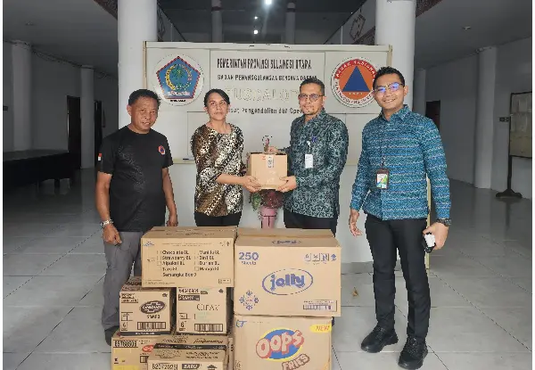 BPJS Ketenagakerjaan Manado Salurkan Bantuan Hasil Donasi Karyawan untuk Siau