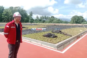 Iswadi Hasan Ungkap Tantangan Cuaca Ekstrem, PT Favor Indah Jaya Tetap Rampungkan Alun-alun Minut Tahap I