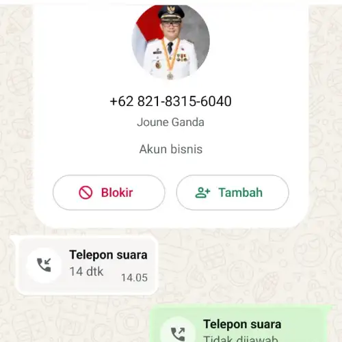 Waspada! Ada Pesan WhatsApp Catut Nama Bupati Minut, Abaikan atau Laporkan ke Pihak Berwajib