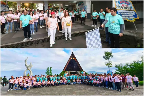 Filosofi Sehat Dirut Starry Rampengan: Ajak Civitas RSUP Kandou Disiplin Olahraga dan Jaga Lingkungan