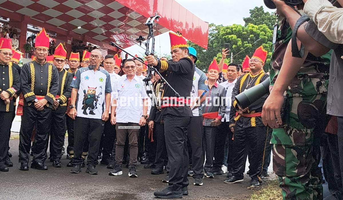 Yulius Selvanus Tutup Merah Putih Panahan Sulut Open Gubernur Cup, Lepas Anak Panah Jadi Simbol Semangat Juang
