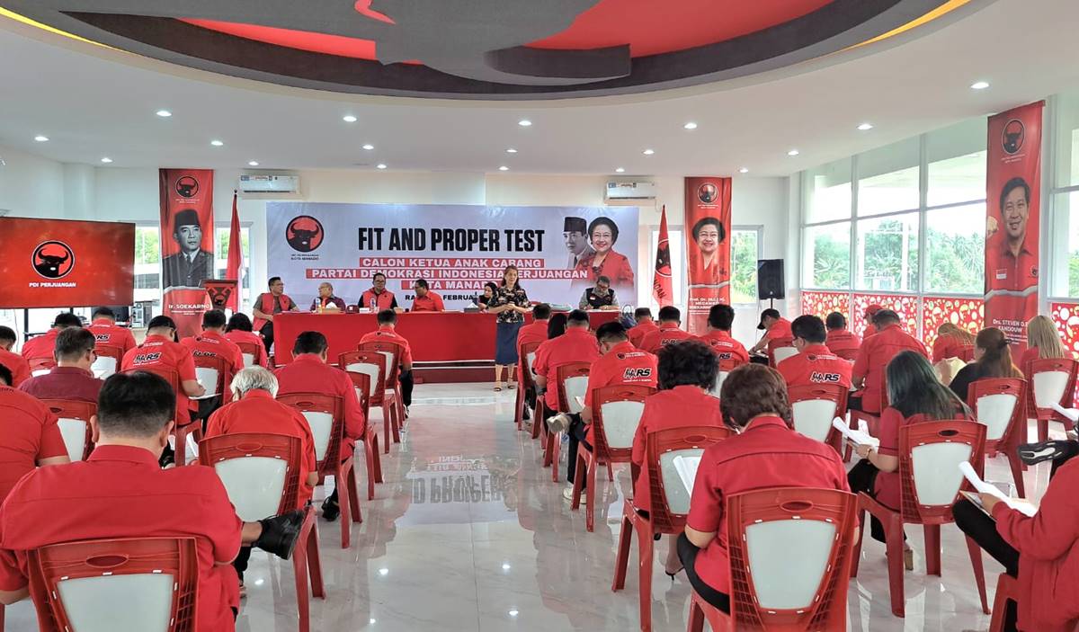 PDI Perjuangan Manado Terapkan Seleksi Ketat PAC, Psikotes hingga Ideologi Jadi Penentu