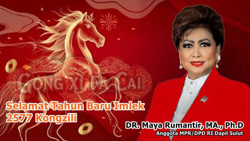 Pesan Imlek Senator Maya Rumantir: Memacu Semangat Kuda dalam Bingkai Toleransi dan Persahabatan