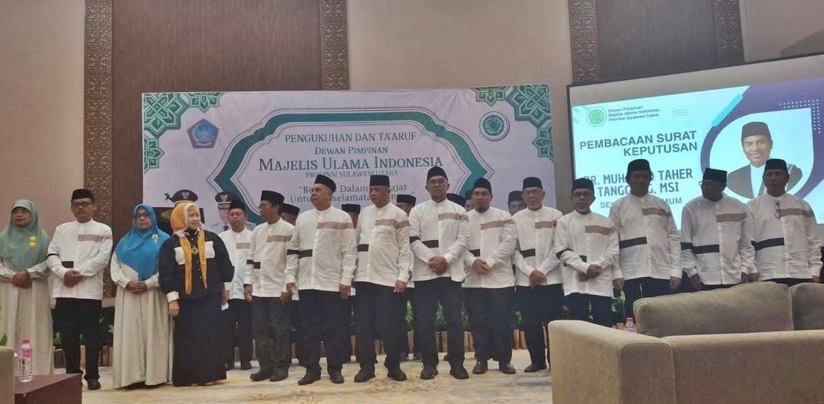Nasruddin Yusuf Pimpin MUI Sulut 2025-2030, Berikut Daftar Lengkap Pengurus yang Resmi Dikukuhkan