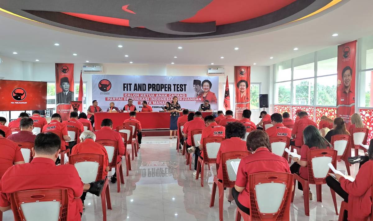 PDI Perjuangan Kota Manado mulai menata struktur kecamatan melalui seleksi ketat PAC dengan psikotes dan wawancara ideologi kader.
