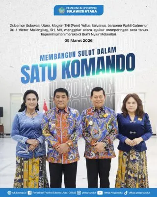 Satu Tahun Menjaga Amanah: Duet Yulius-Victor Tegaskan Komitmen Membangun Sulut dalam "Satu Komando"