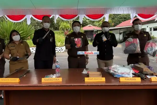 Didominasi Kasus Asusila, Kejari Minahasa Utara Musnahkan Barang Bukti 11 Perkara Inkracht