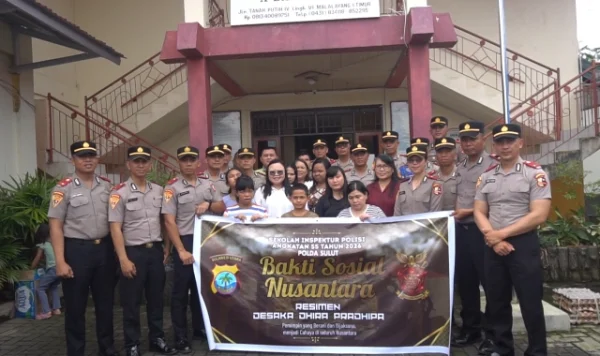 SIP 55 Desaka Dhira Pradhipa Polda Sulut Tunjukkan Kepedulian Lewat Baksos di Panti Asuhan Disabilitas