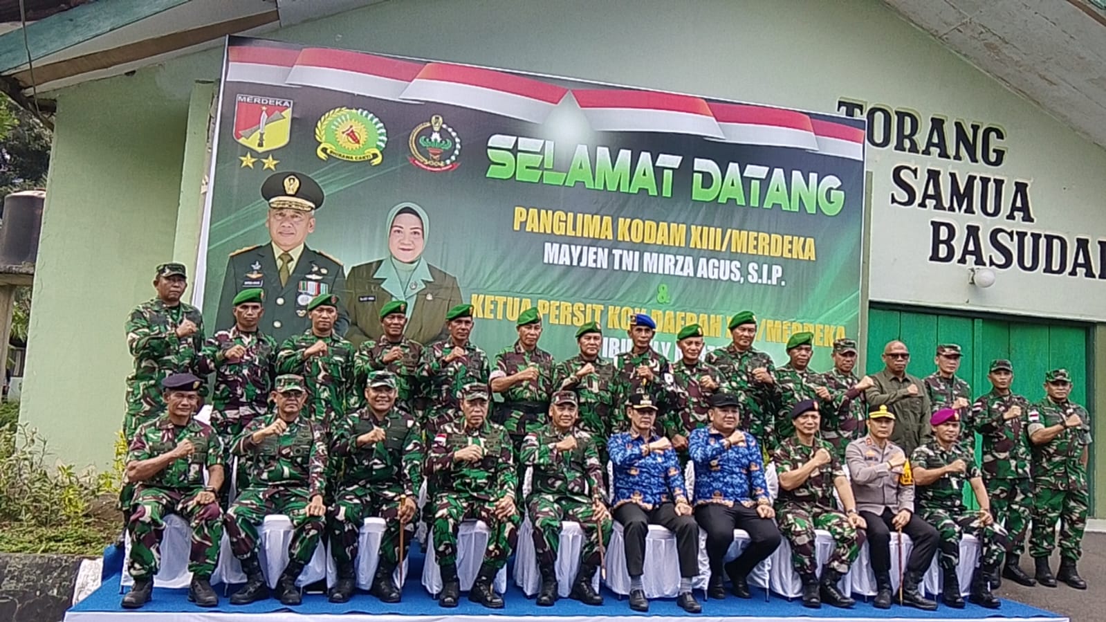 Pemkot Bitung dan Dandim Sambut Kunjungan Kerja Panglima Kodam Xlll/Merdeka Mayjen TNI Mirza Agus
