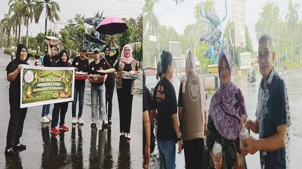 Hujan Tak Surutkan Semangat, Tim Malukade Berbagi Ratusan Takjil untuk Pengguna Jalan