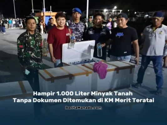 Hampir 1.000 Liter Minyak Tanah Tanpa Dokumen Ditemukan di KM Merit Teratai